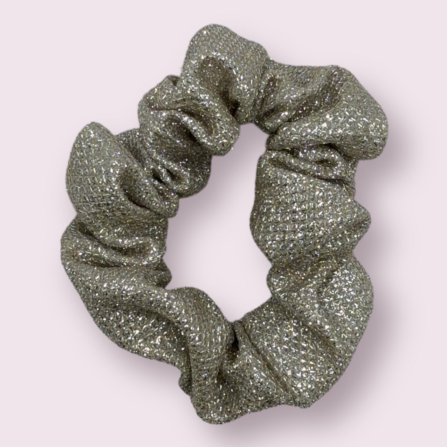 Large Satin & Glitter Scrunchie