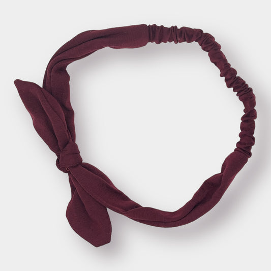 Maroon Head Wrap with Bow