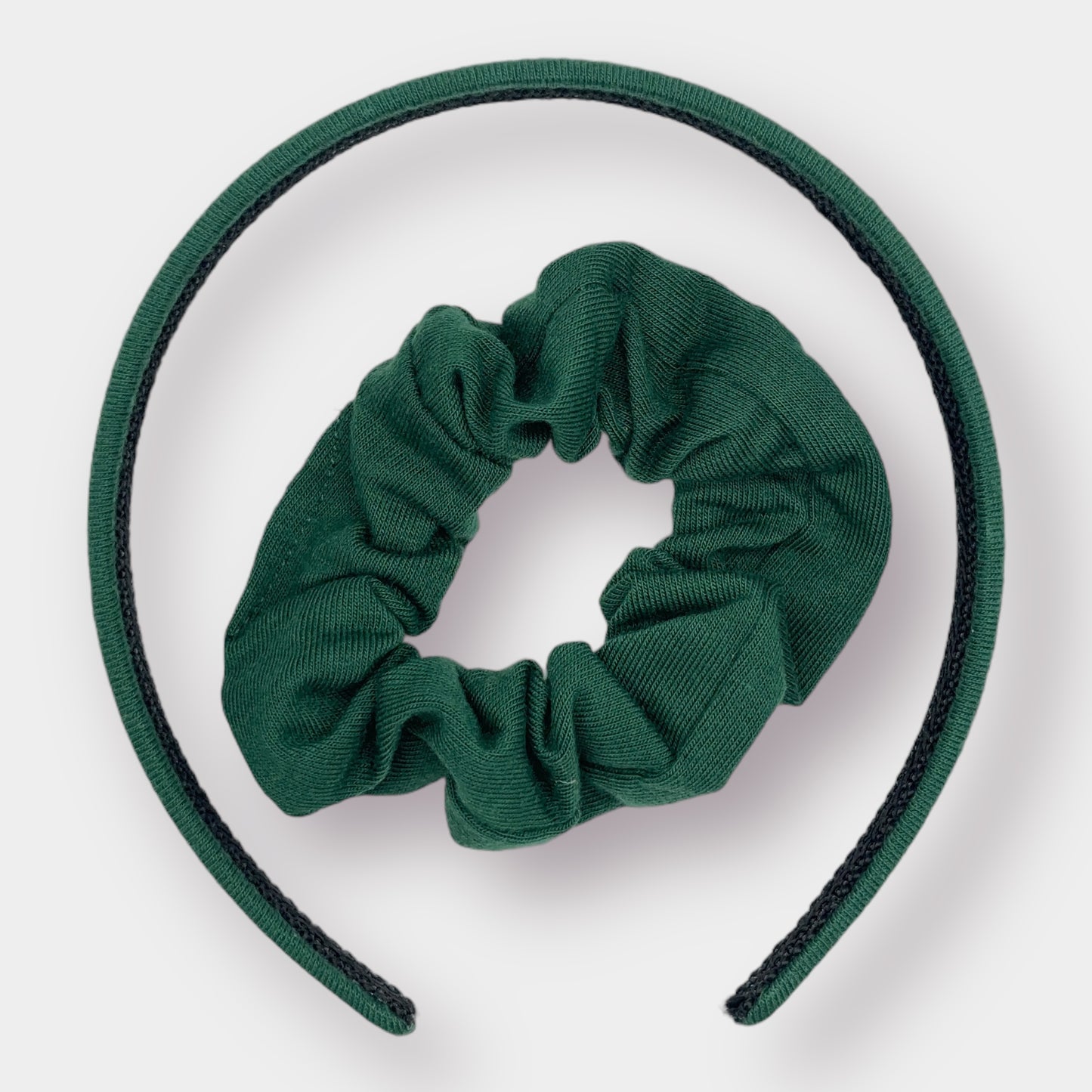 Green Headband with Scrunchie - 2 Pack