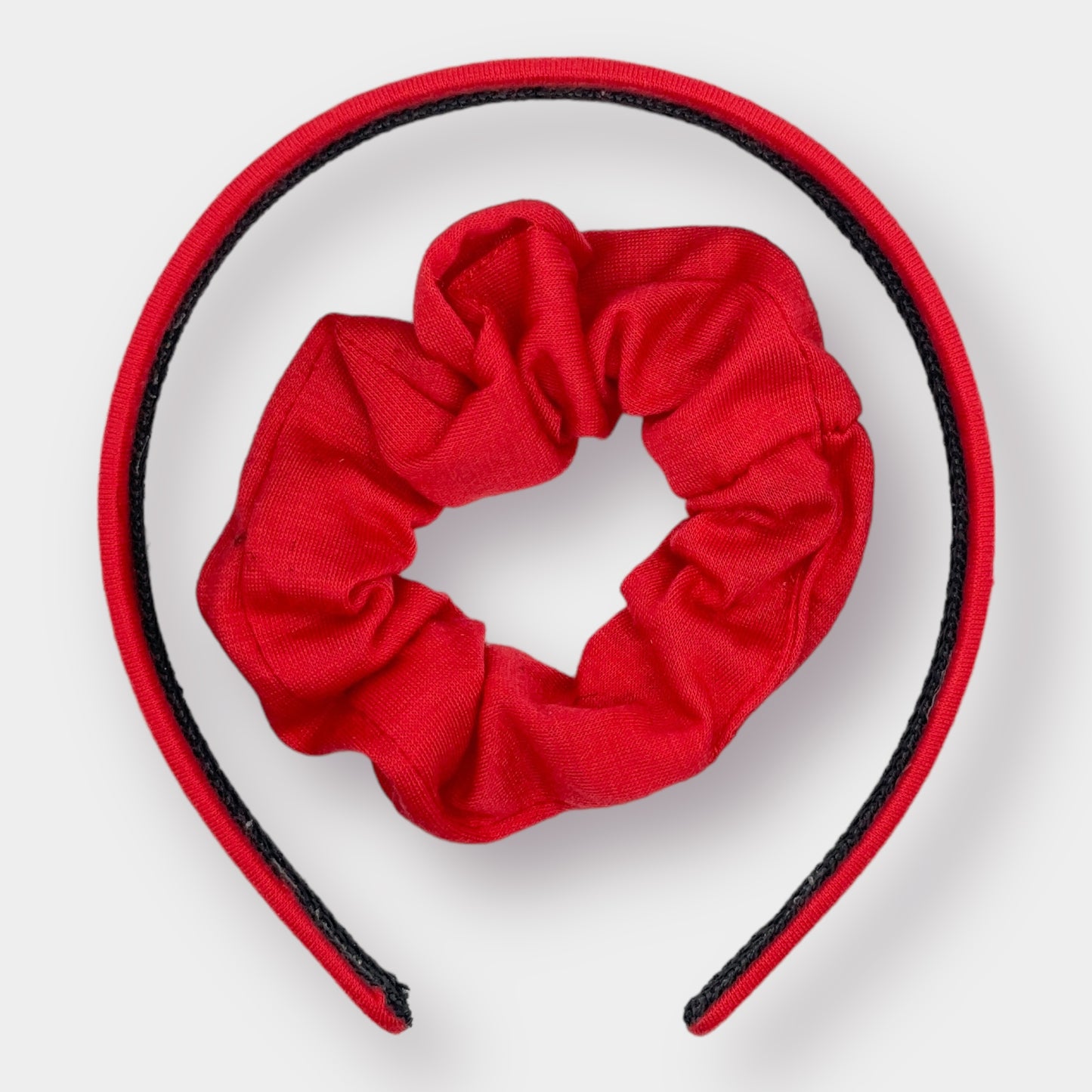 Red Headband with Scrunchie - 2 Pack