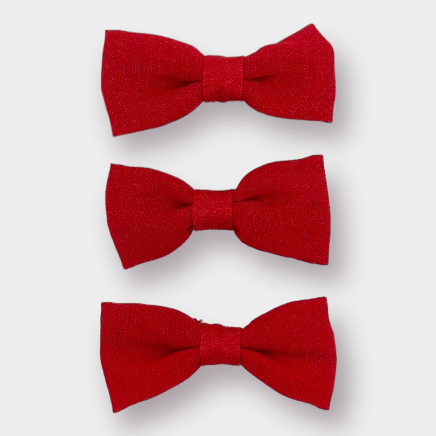 Red Clip Bows - 3 Pack