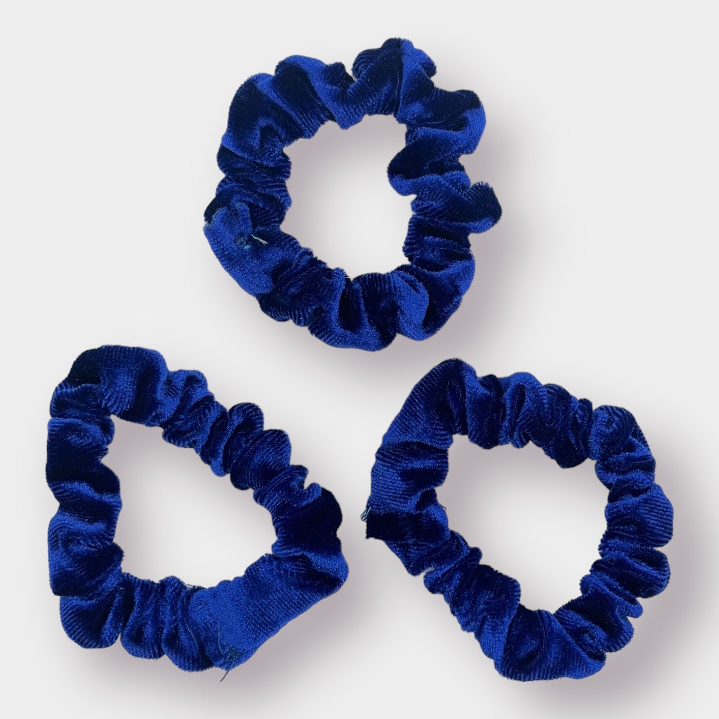 Blue Velvet Scrunchies - 3 Pack