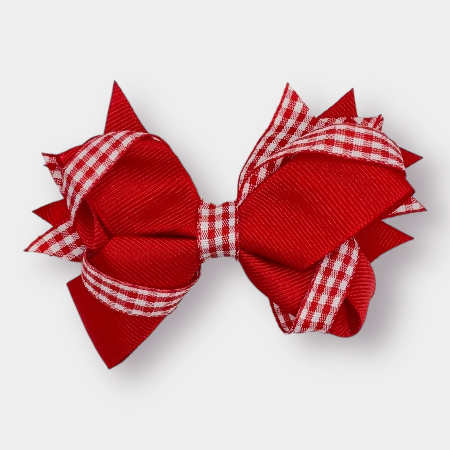 Red Gingham Ribbon Bow