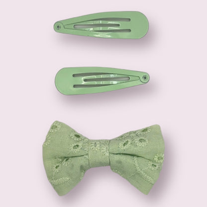 Pastel Clip and Bow Set - 3 Pack