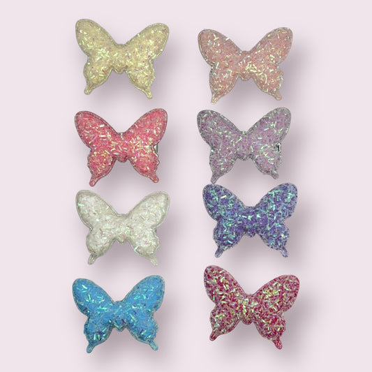 Glitter Butterfly Clips - 2 Pack