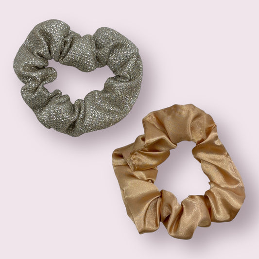 Large Satin & Glitter Scrunchie